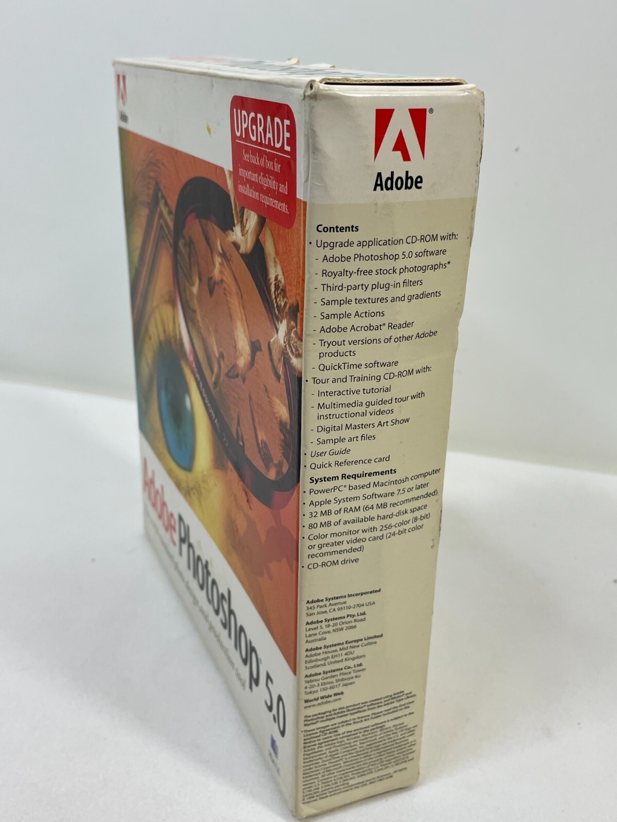 Vintage 1998 Adobe Photoshop 5.0 UPGRADE Apple Mac Macintosh CD-ROM Software