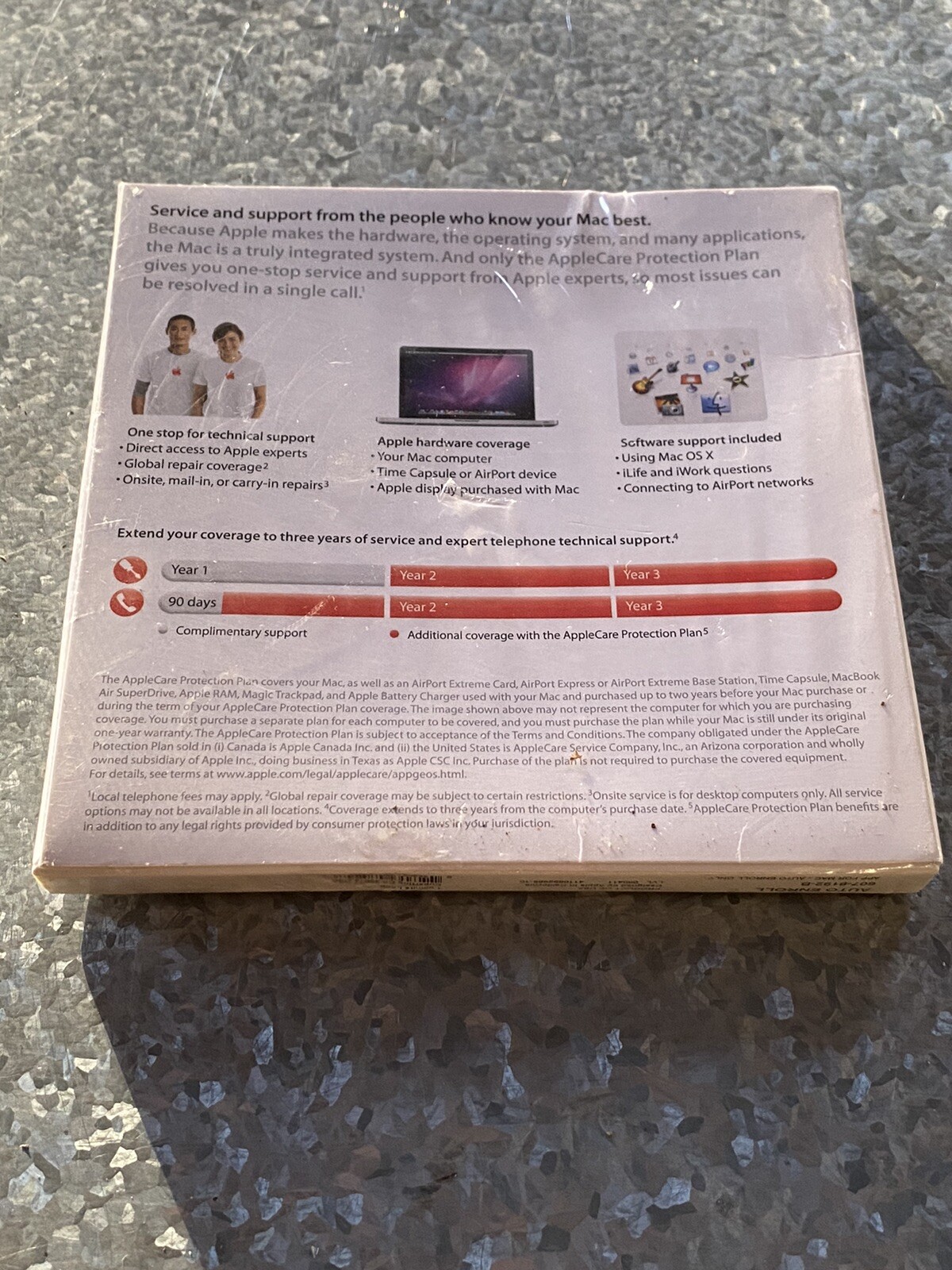 Apple Care 607-8192-D Protection Plan Auto Enroll for Mac SEALED Free Shipping