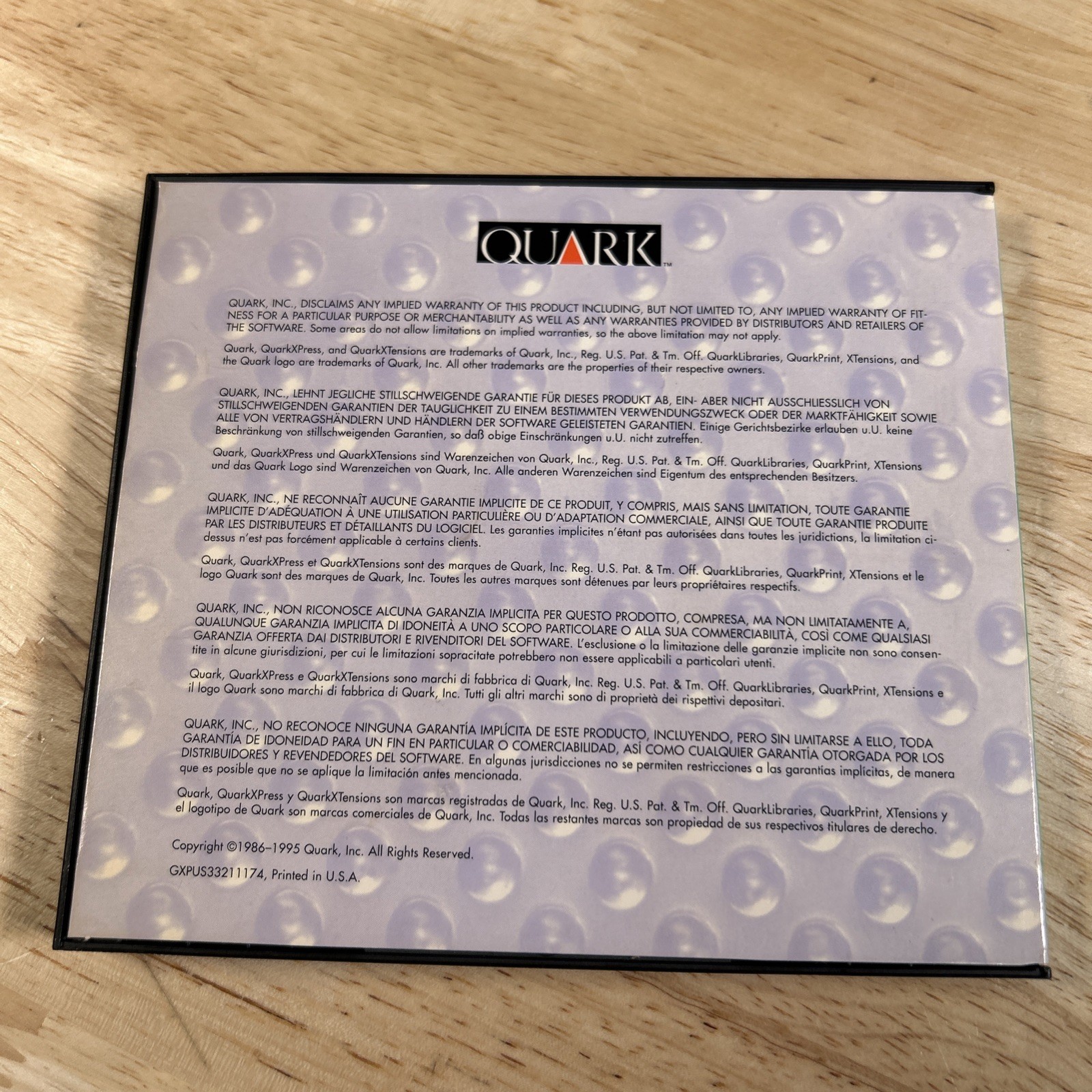 QUARKXPRESS 3.32 MACINTOSH CD POWERMAC VINTAGE APPLE MARKETING MAC