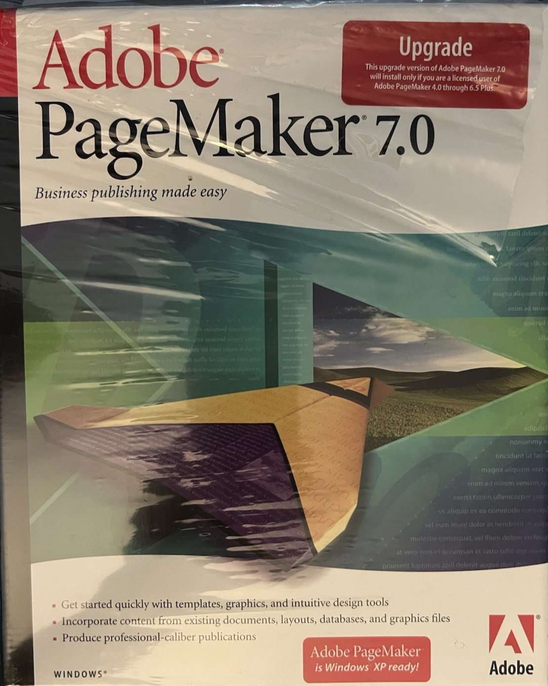Adobe PageMaker 7.0 Upgrade Windows w/Serial No.