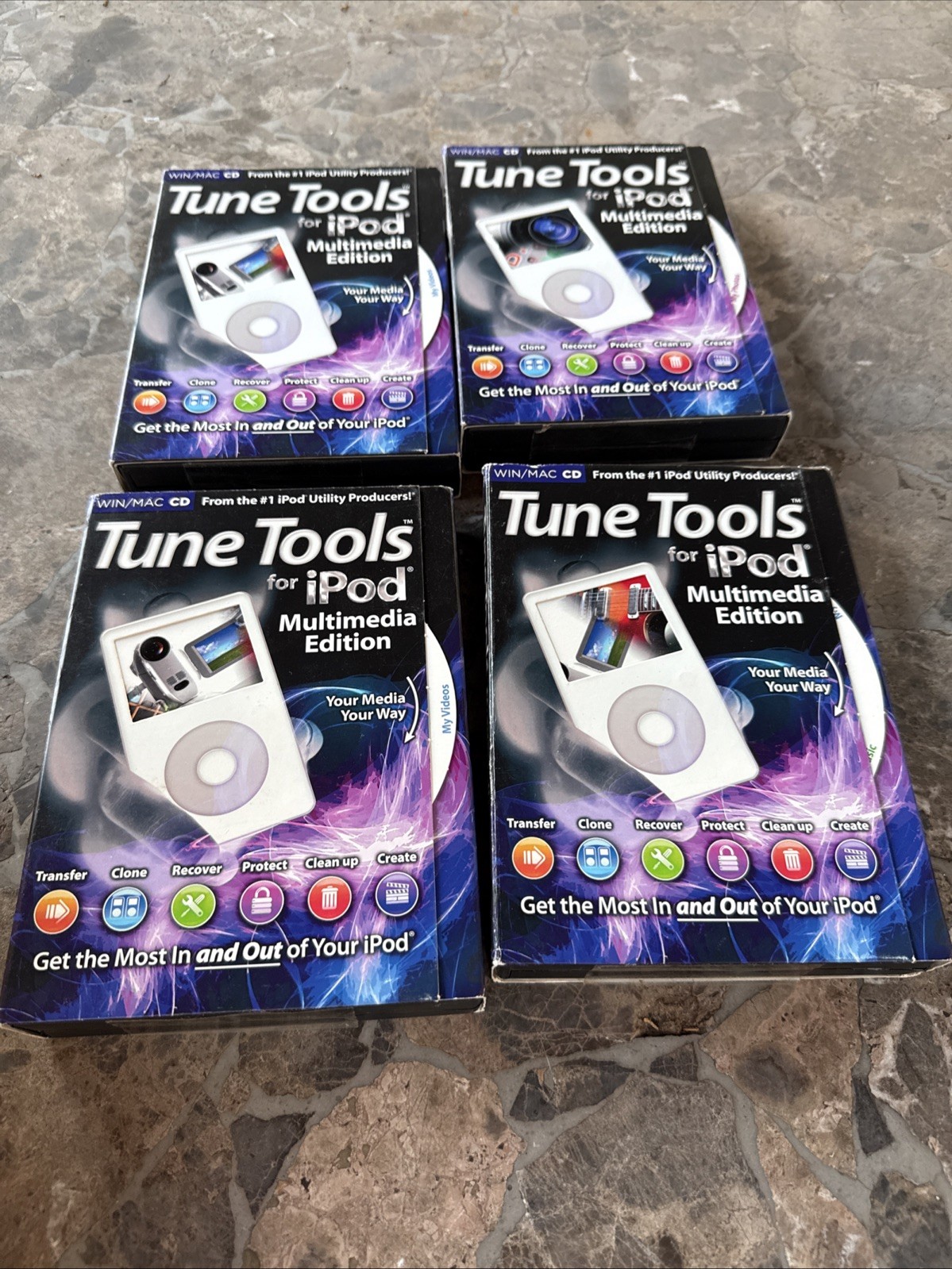 Lot Of 4 ValuSoft Tune Tools iPod Multimedia Edition for PC Mac Old Tools New