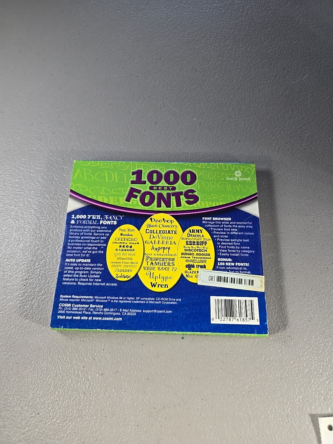 Cosmi 1000 Best Fonts & Symbols CDRS857 BRAND NEW
