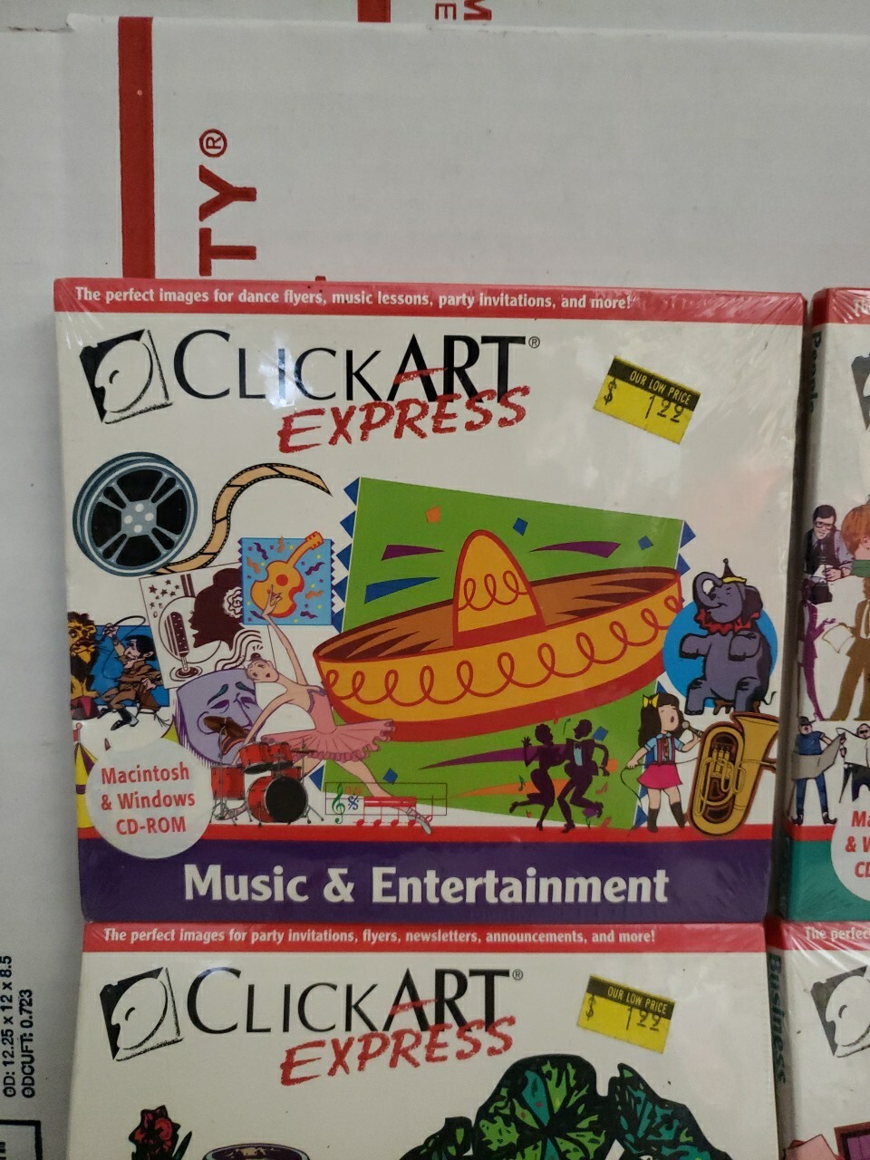 Lot Of 4 Click Art Express Food Business Music & Flowers – Sealed New Rare #177