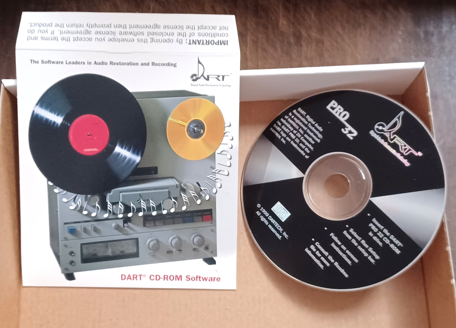 Dart CD Recorder Dartech Digital Audio Restoration Software & Instruction Book