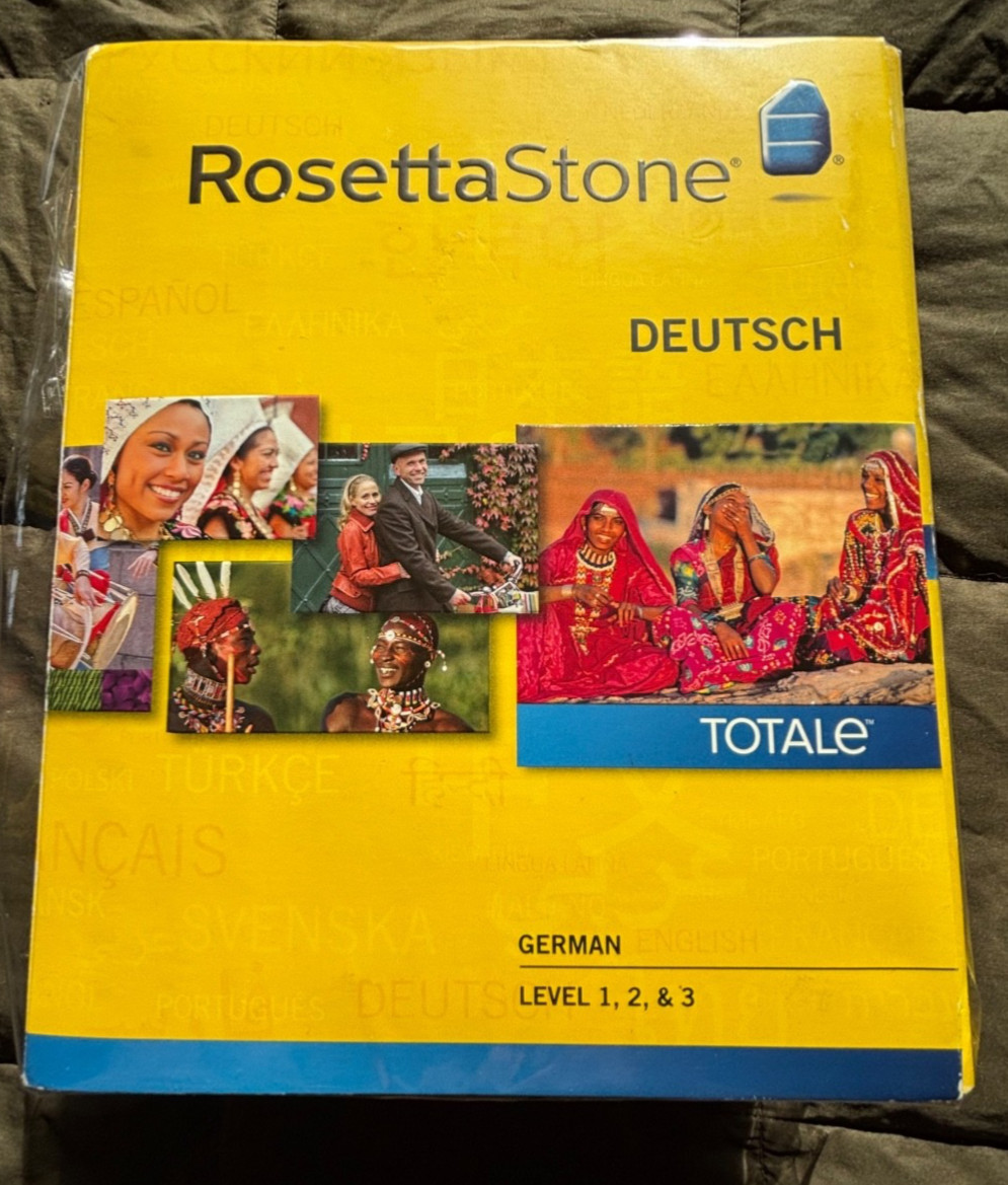 Rosetta Stone German Deutsch Level 1 2 3 16 Audio CD Box Set Legacy Mac PC