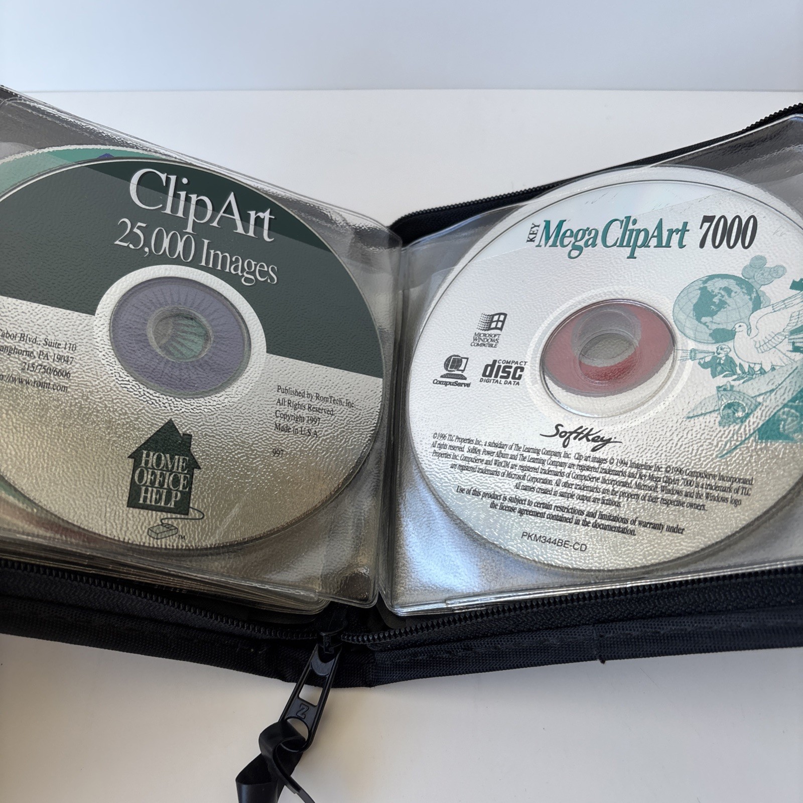 Vintage Nova Art Explosion Clip Art CD Lot 15 Discs Windows 95 98 Case