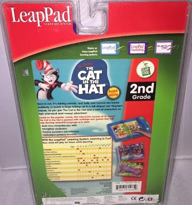 Leap Pad Leap Frog DR SEUSS Cat in the Hat Learning Tool 2nd Grade