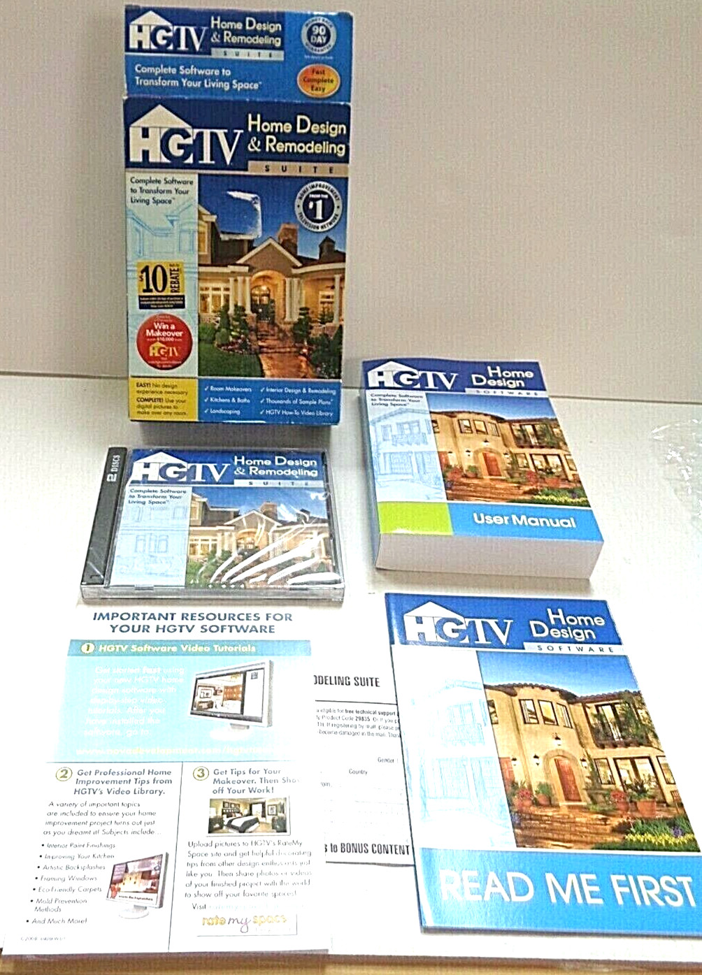 HGTV Home Design & Remodeling Suite Windows/Vista (2008 CD Rom PC) Thousands 3D