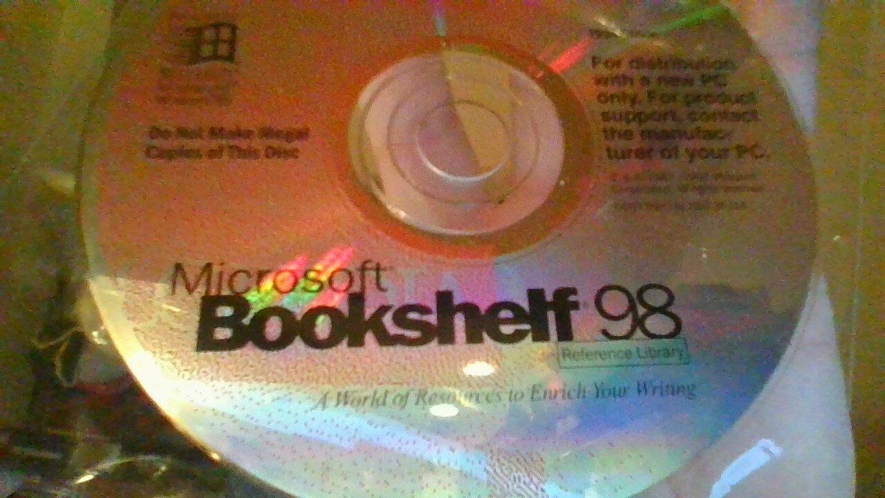 MICROSOFT ENCARTA 98 & MICROSOFT BOOKSHELF 98 REFERENCE LIBRARY & ID NUMBER
