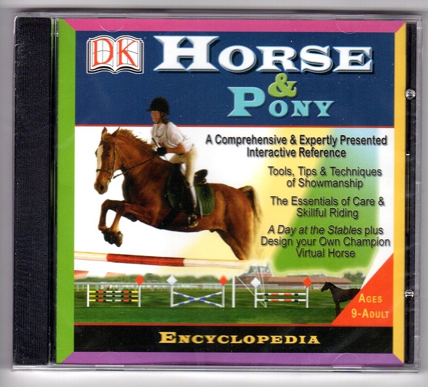 DK Horse & Pony Encyclopedia (PC-CD, 2007) Windows 95-Vista – NEW in Jewel Case