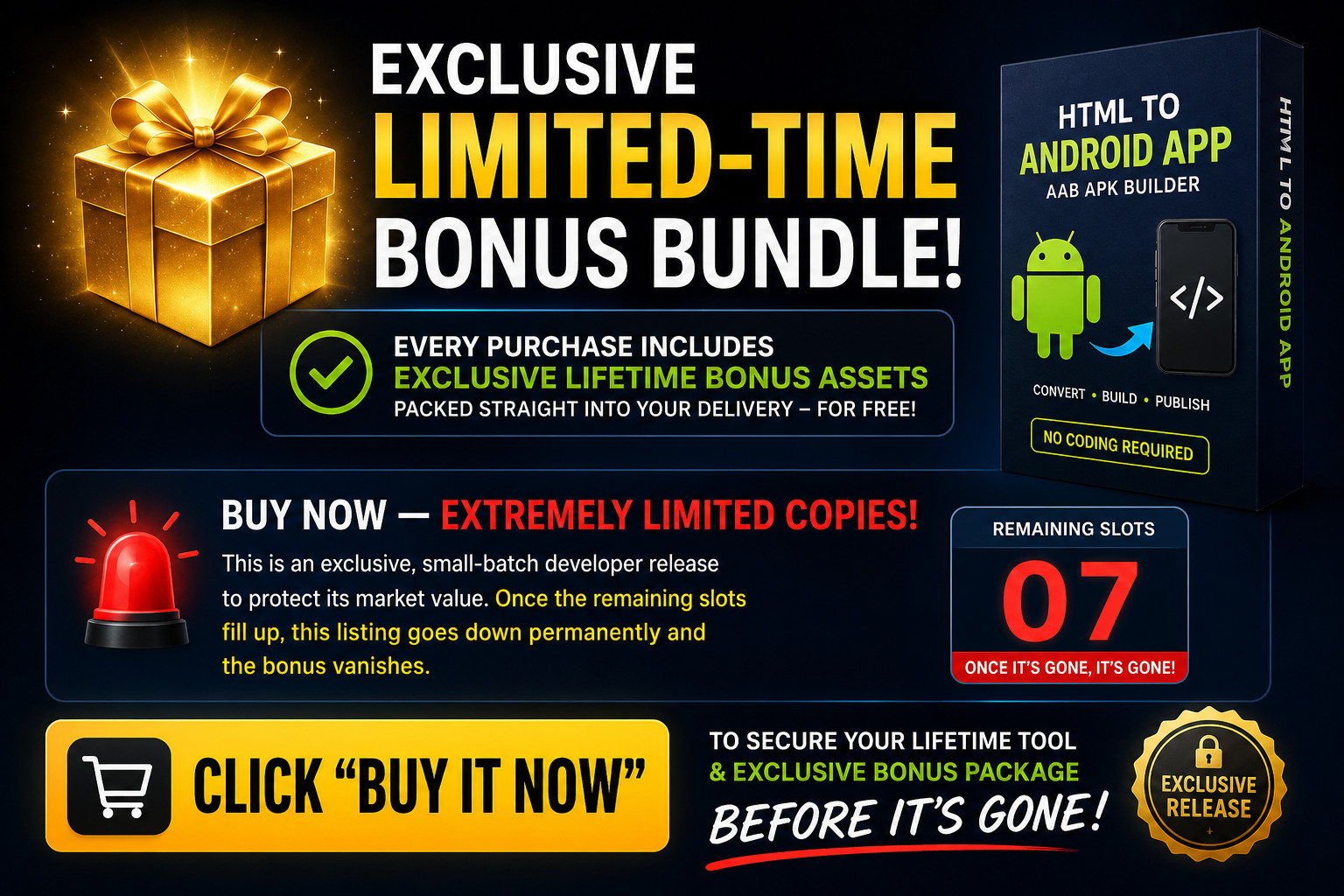Turn HTML to Android App Converter Maker Tool – AAB APK Builder Software