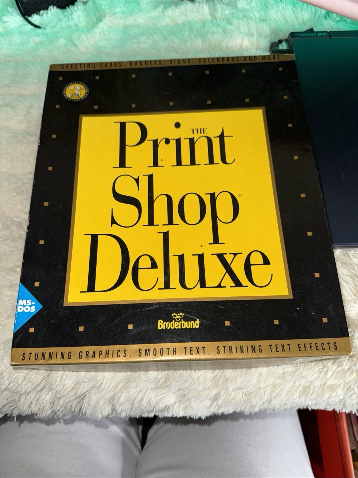 The Print Shop Deluxe 1992 IBM Tandy 5 Disk Set w Manuals Vintage / Untested A3