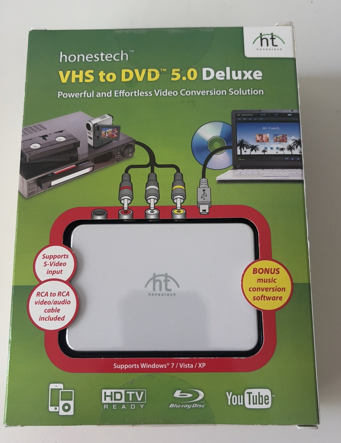 Honestech Convert VHS Tape To DVD 5.0 Blu-Ray HD Deluxe Video Conversion.