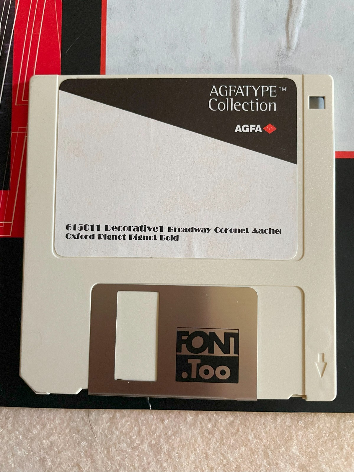 AgfaType Decorative 1 Mac Font Floppy 615011 Vintage Macintosh DTP