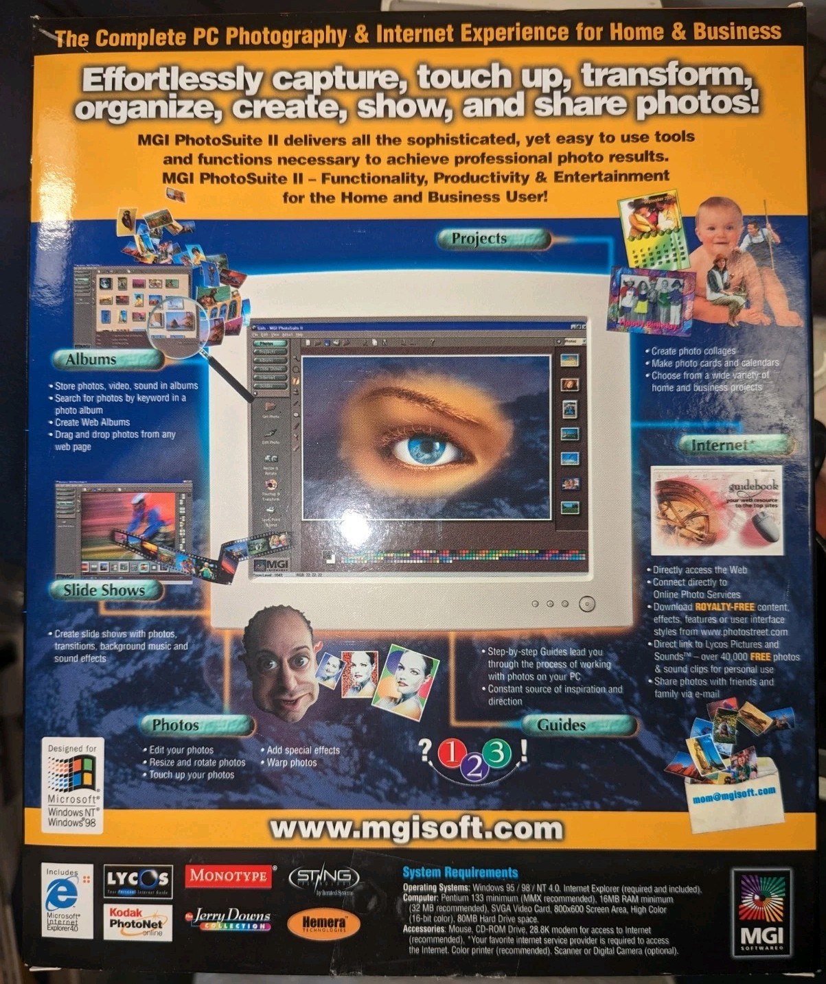 MGI PHOTO SUITE II – WINDOWS NT/WINDOWS 98 Disc Sealed Box Opened
