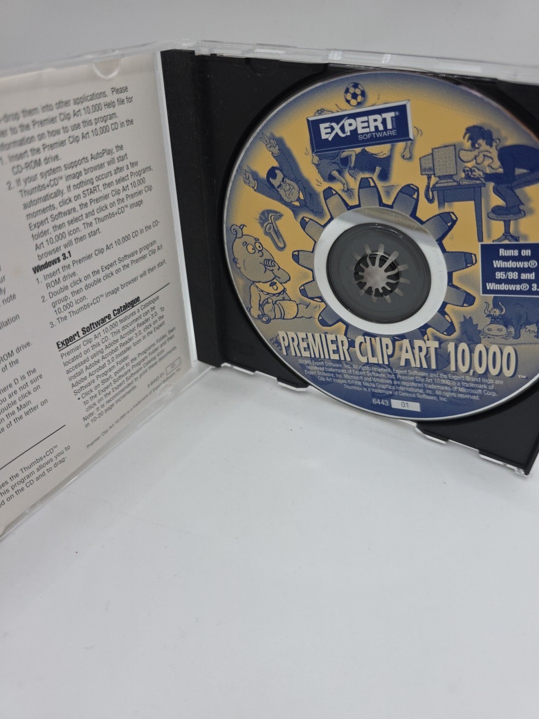 Expert Software 10,000 Clip Art CD-ROM 1998 Vintage PC Windows 95/98 Graphics