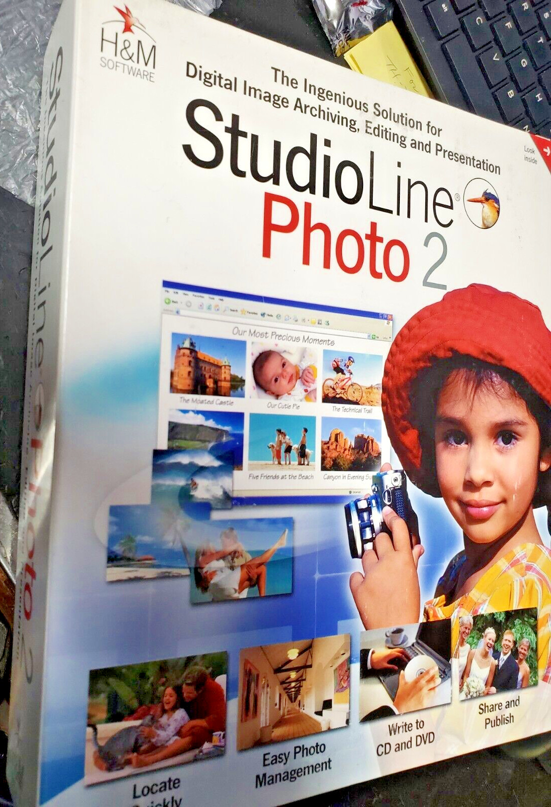 Vintage NOS NEW IN BOX! Studio Line Photo 2 H & M SOFTWARE WIN XP, NT, 98, 2000