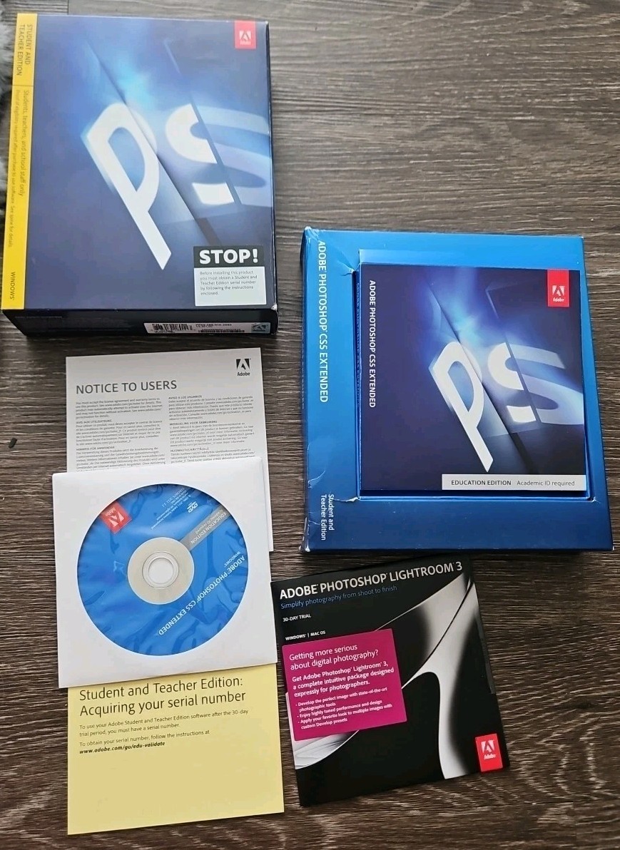 Adobe Photoshop CS5 Student And Teacher for Windows Lightroom 3 Trial