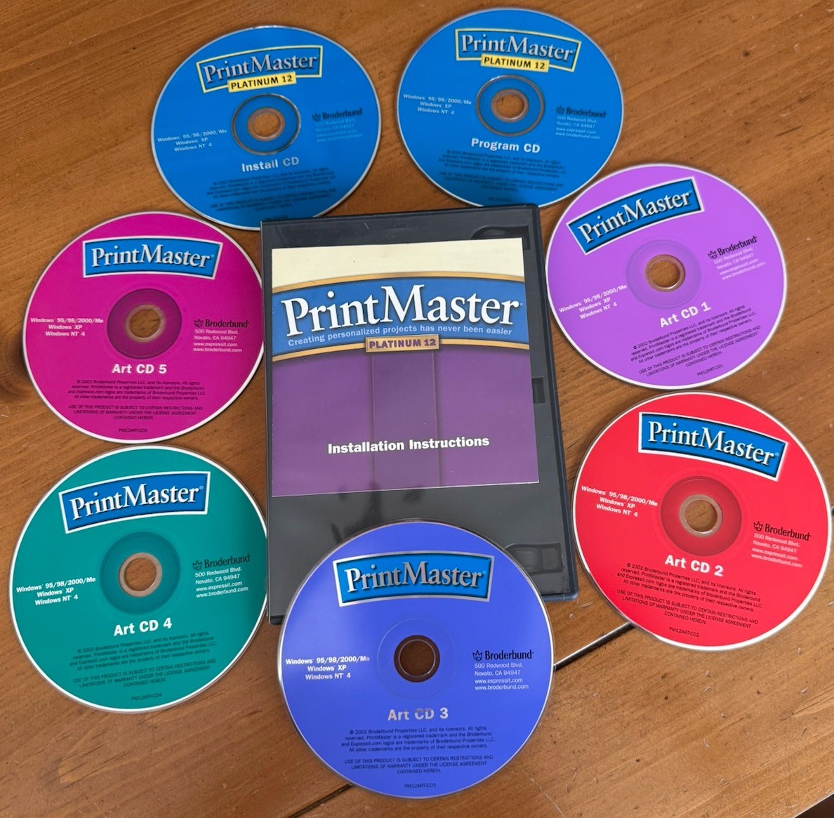 PrintMaster Platinum 12 DVD – Set 5 Art CD’s