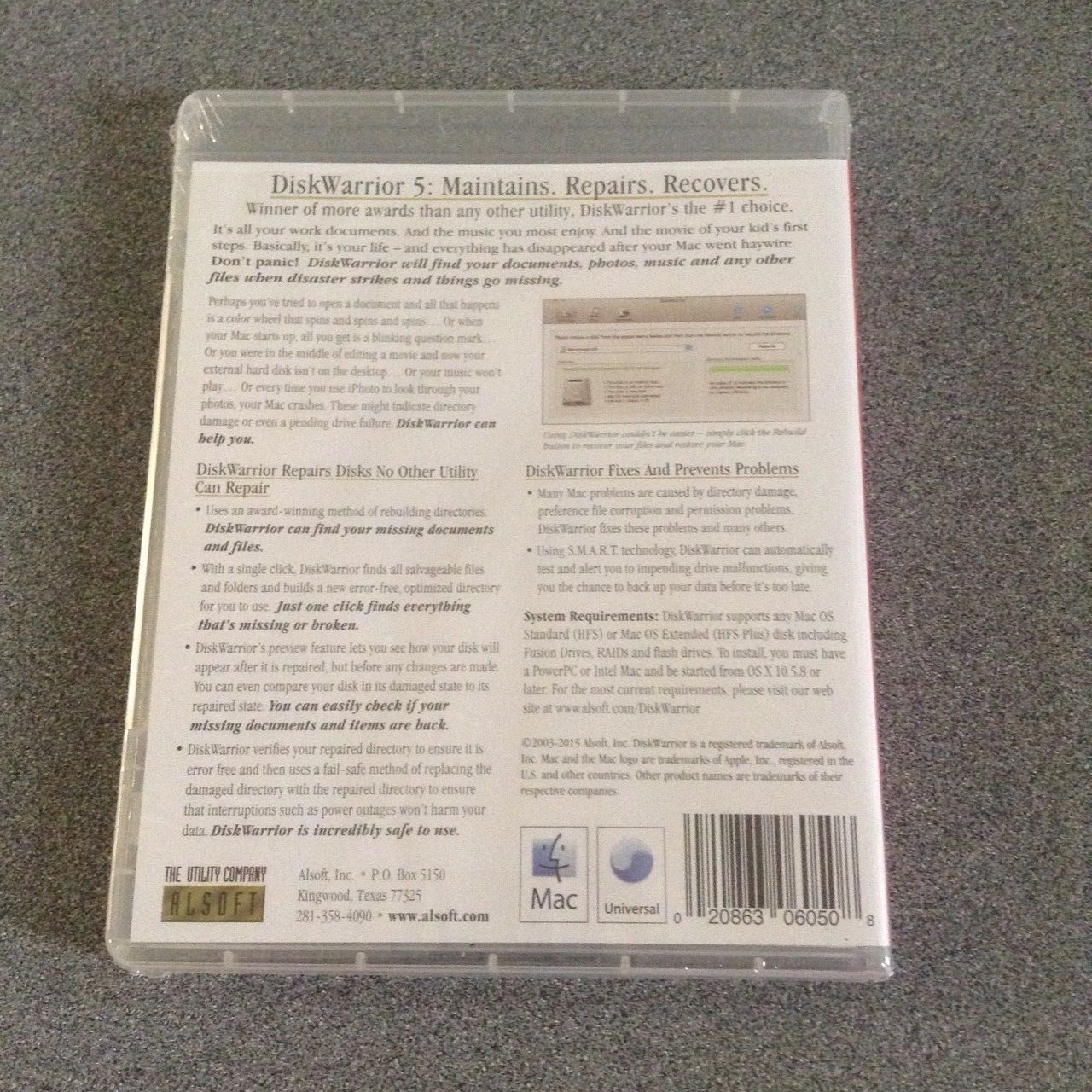 DiskWarrior 5 – Mac (select) Version 5 Edition Flash Drive NEW & Sealed
