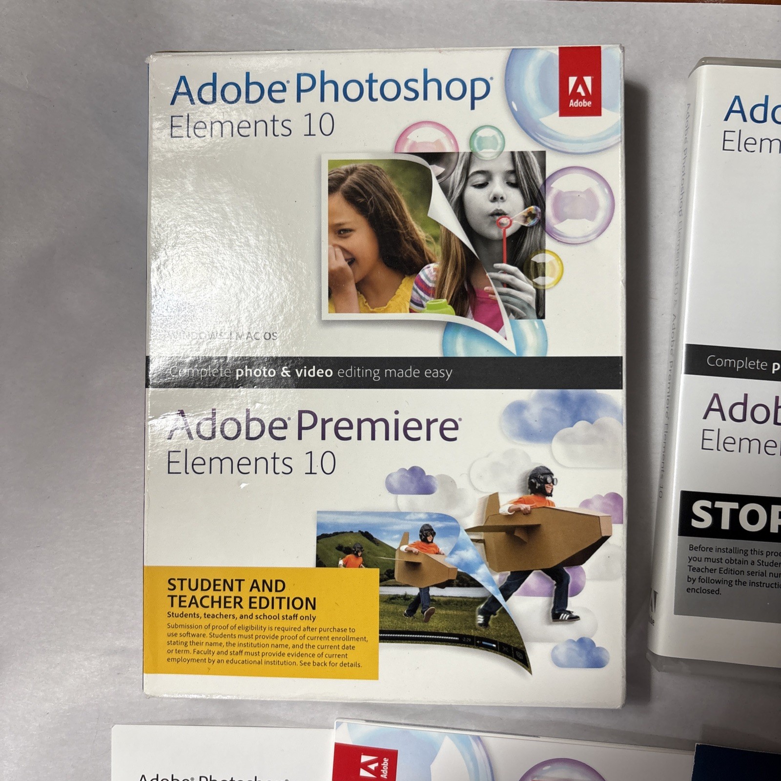 Adobe Photoshop Elements 10 & Adobe Premiere Elements 10 w/ Student And Teacher