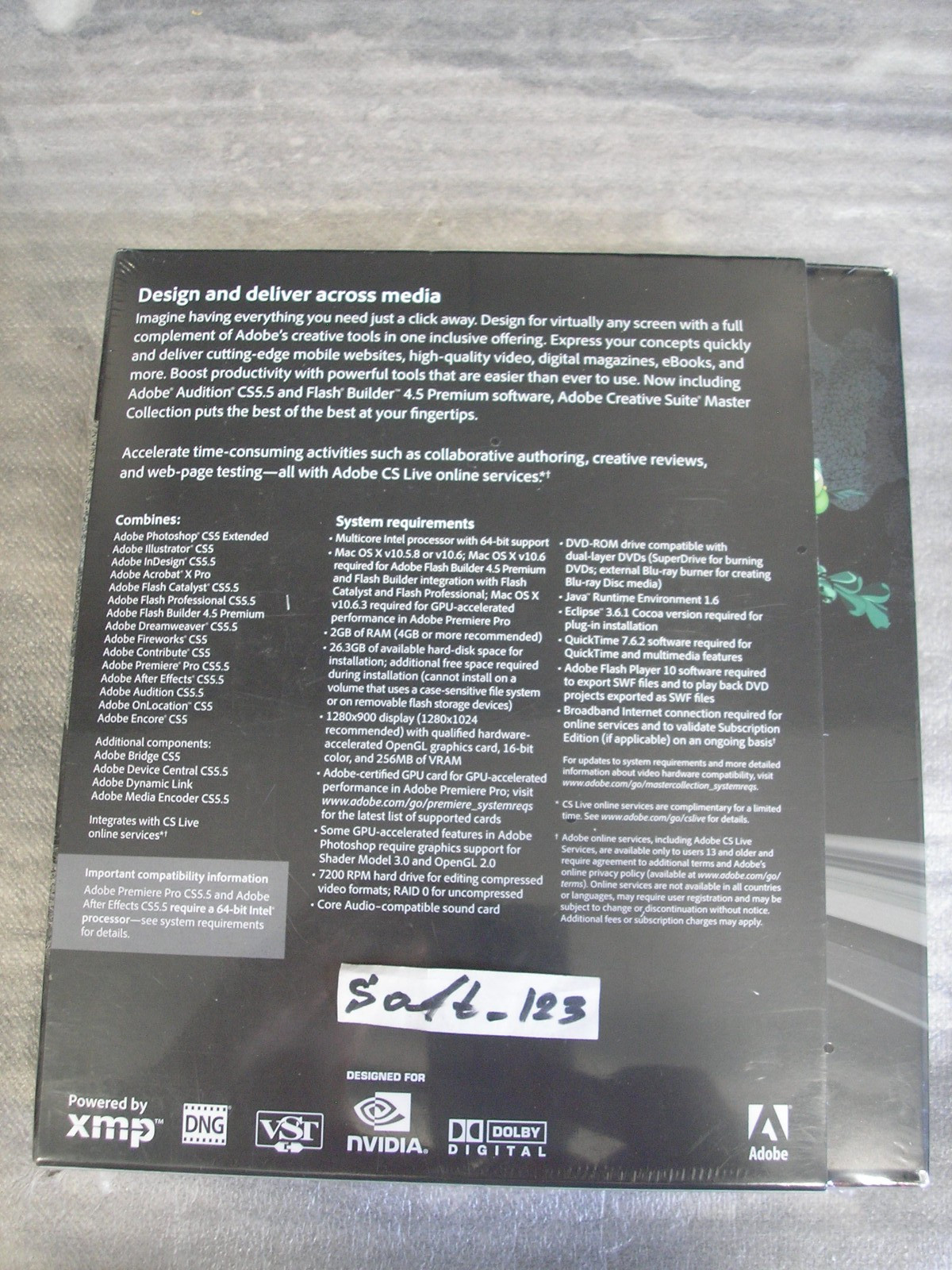 Adobe Creative Suite 5.5 CS5.5 Master Collection For MAC OS Full DVD Version=NEW
