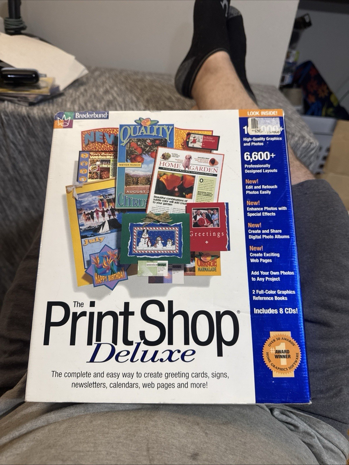 BRODERBUND THE PRINT SHOP DELUXE Version 6 (1998, Windows) Set with 8 CD