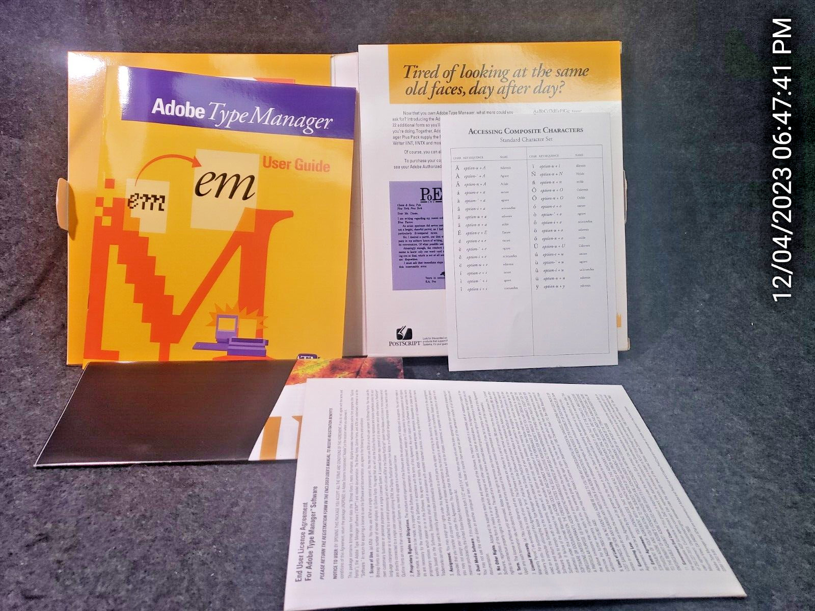 Vintage Macintosh Adobe Type Manager V2.0 for MAC COMPLETE VINTAGE(GSLF-S)