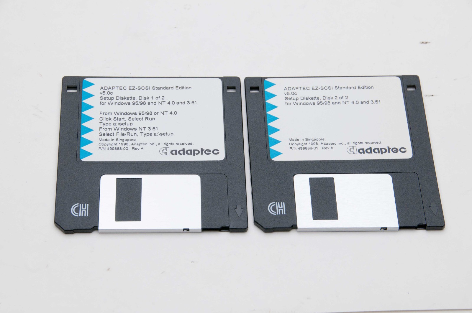 Vintage 1998 Adaptec EZ-SCSI Standard Edition 3-1/2″ Disks for DOS/Windows 95/98