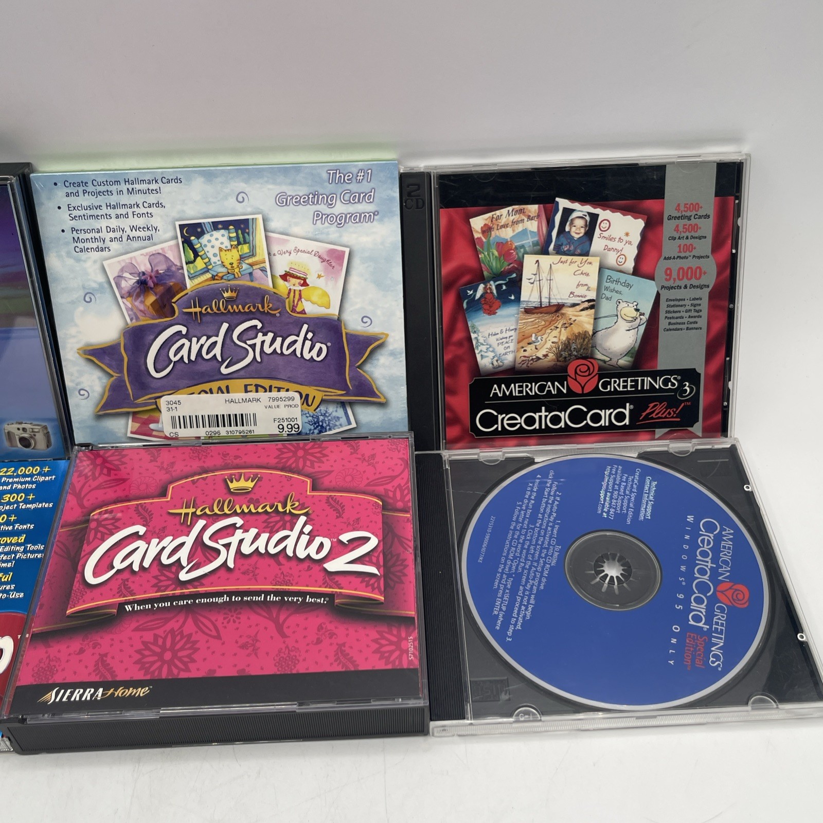 Windows 95 Art Lot PC CD-ROM Software Creative Hallmark Cards & Photo Studio