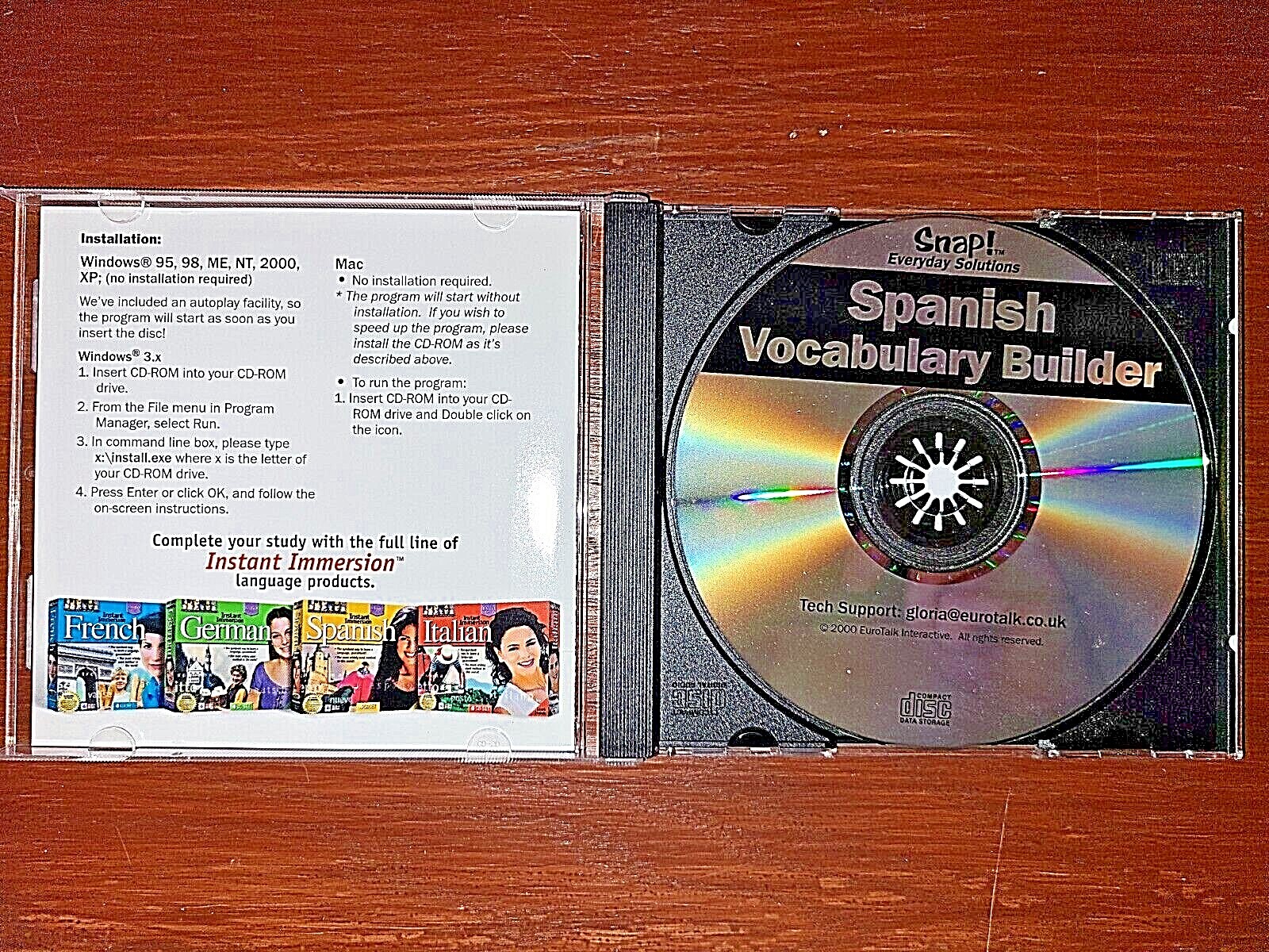 SNAP! Spanish Vocabulary Builder (Jewel Case) Windows / MAC Language Learning