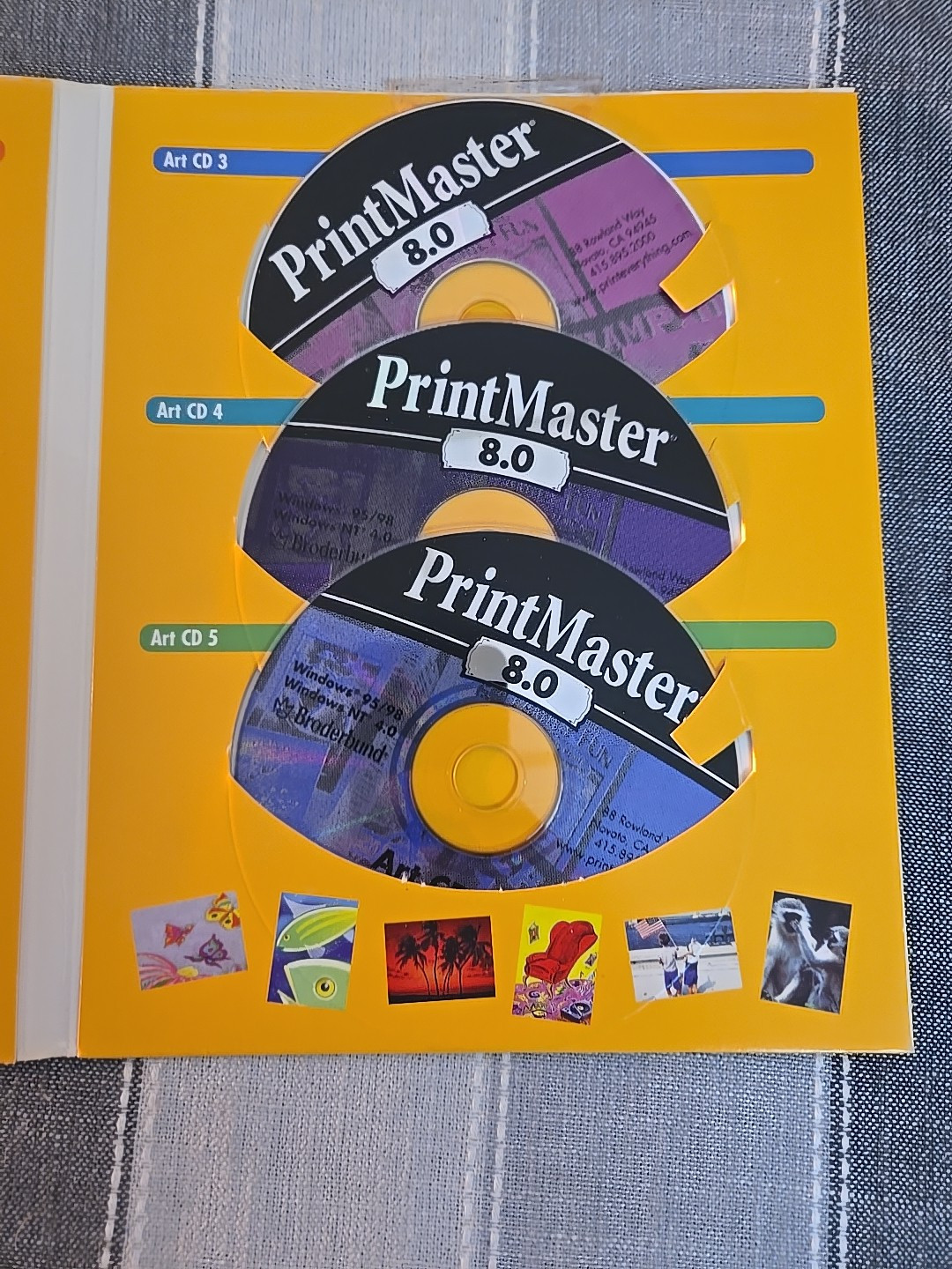 Vintage PrintMaster Gold 8.0 PC CD-ROM Windows 7 CD