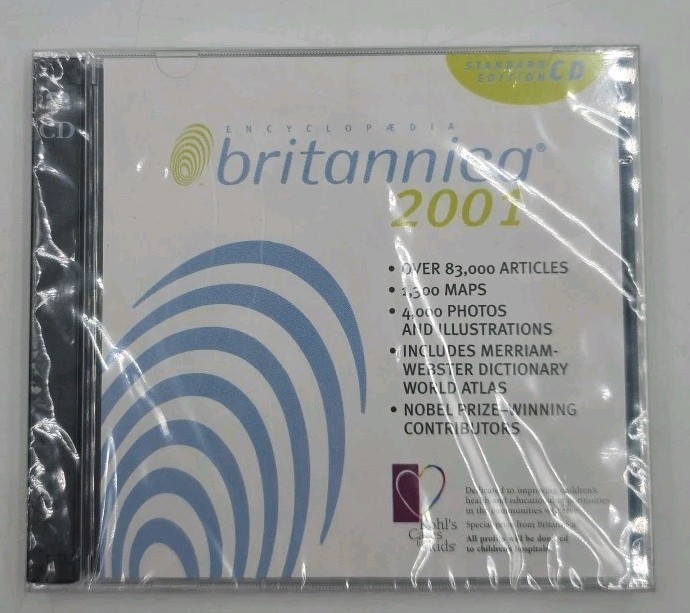 Encyclopedia Britannica: 2001 Standard Edition 2 disc set PC
