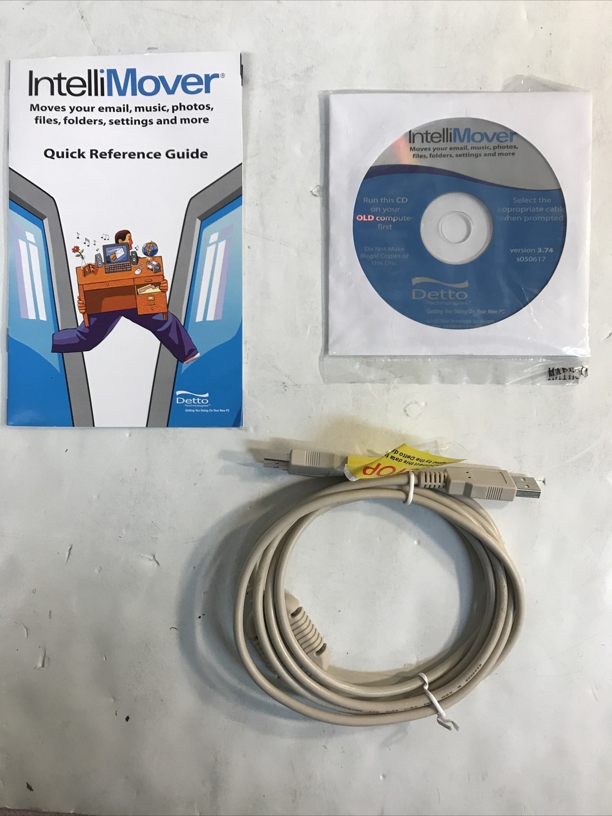 INTELLIMOVER V3.0 USB by DETTO – PC DATA TRANSFER KIT – EASY USB FILE TRANSFER