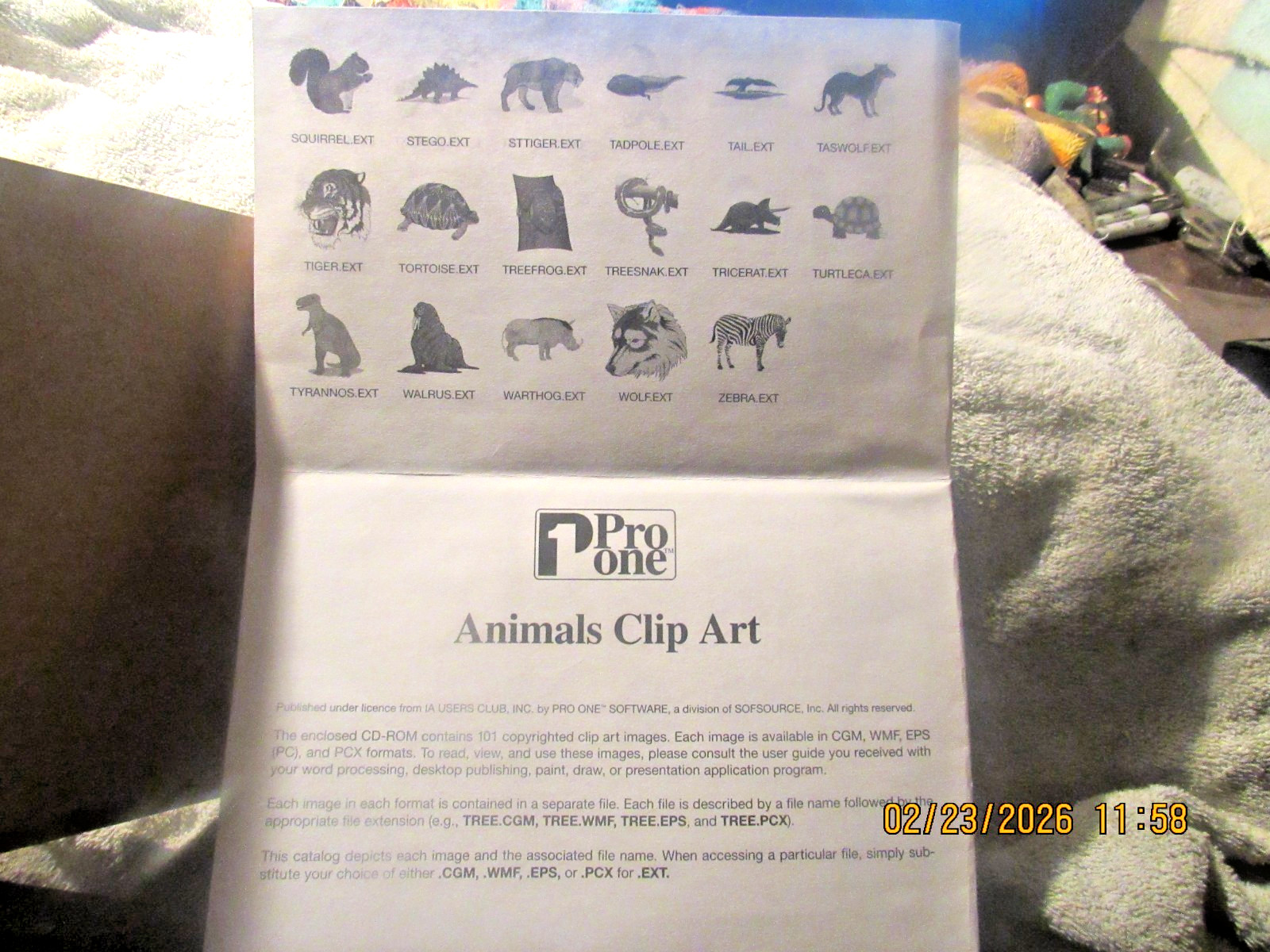 Vintage Animals Clip Art Windows PC CD-ROM Software New Pro One IBM