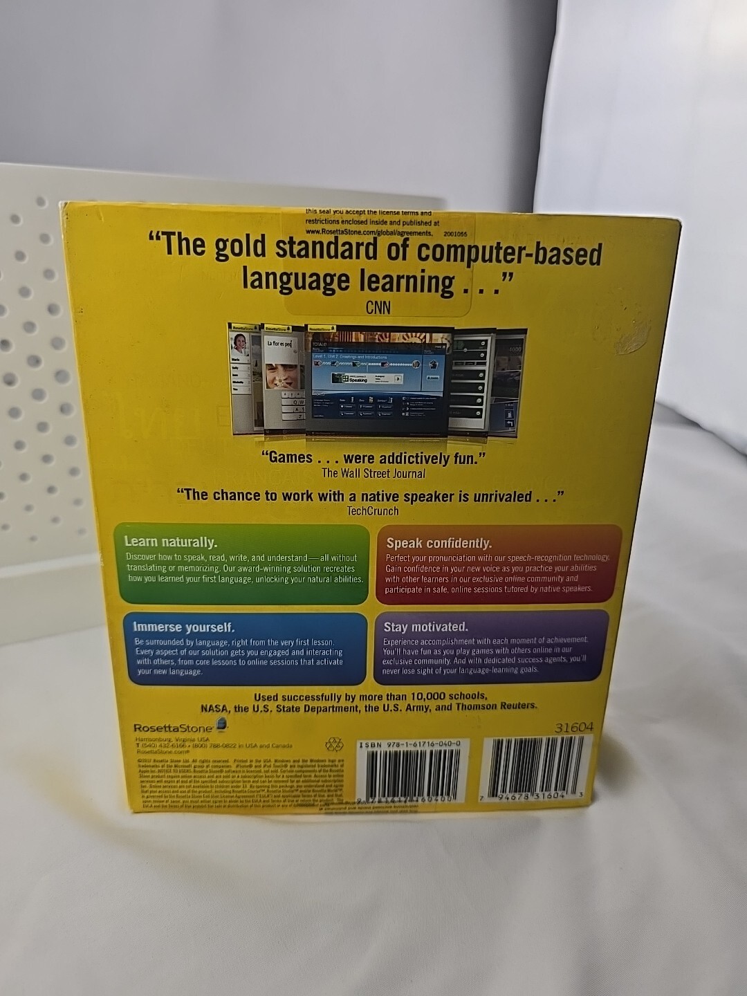 Italian Rosetta Stone: Italiano Level 1, 2, 3, 4, 5 Totale New Sealed