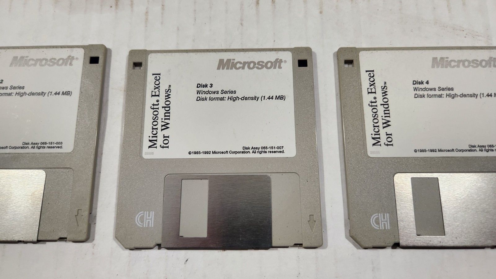 Vintage 3.5″ Floppy Disks Microsoft Excel For Windows Disk 1-5