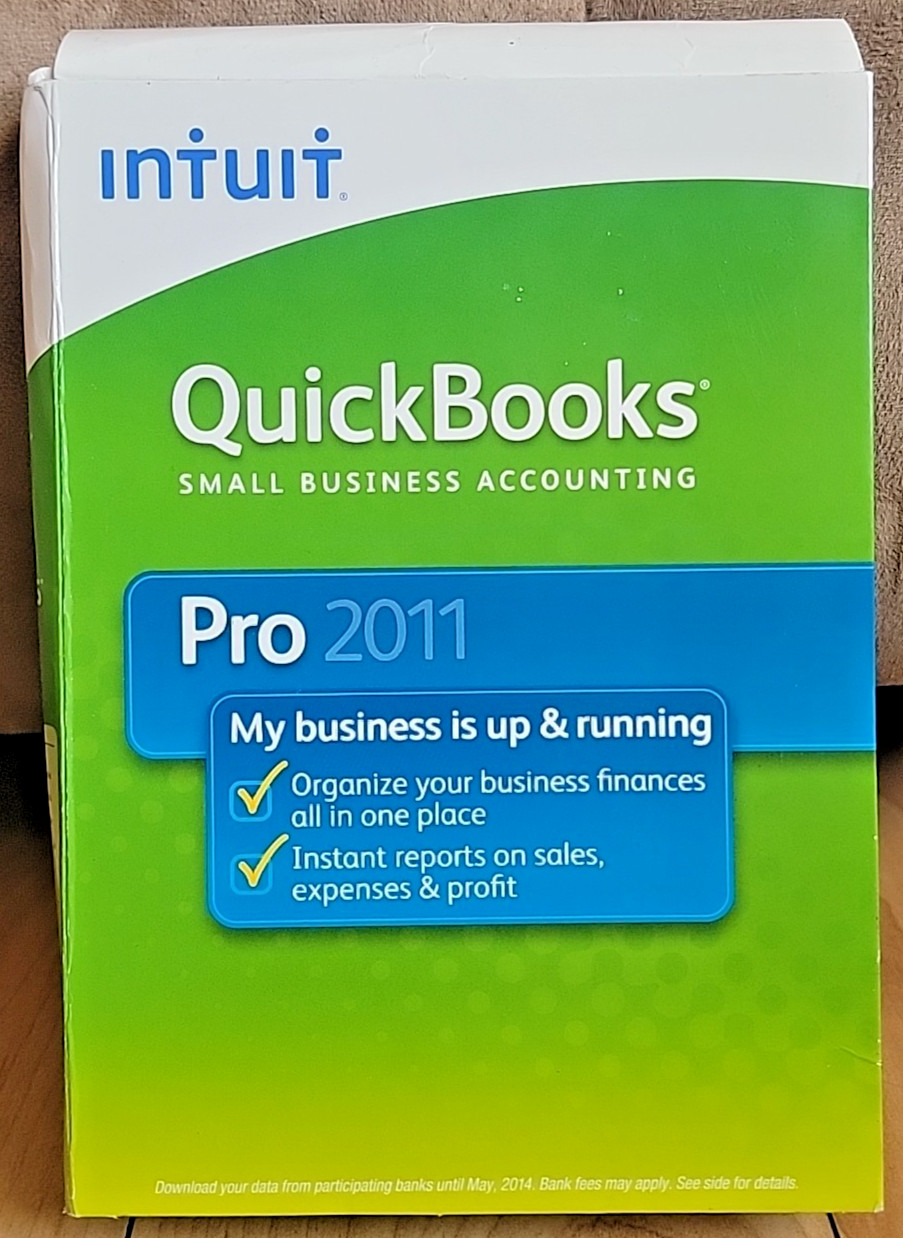 Intuit QuickBooks Pro 2011 – Full Version for WIN XP SP2/Vista/7 NEW Sealed READ