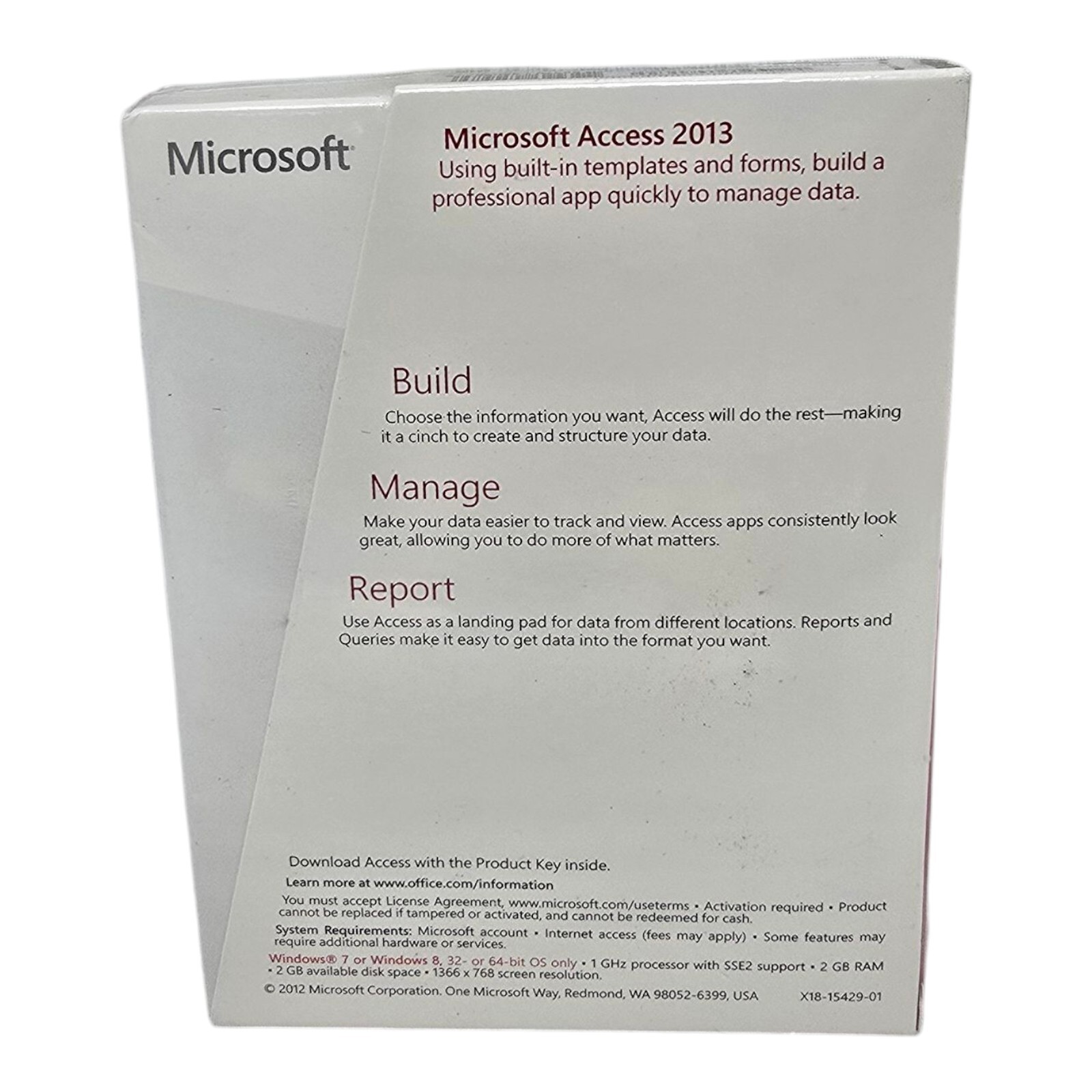 Microsoft Access 2013 SKU 077-06368 Full Retail Sealed Product Key Card NO DISC