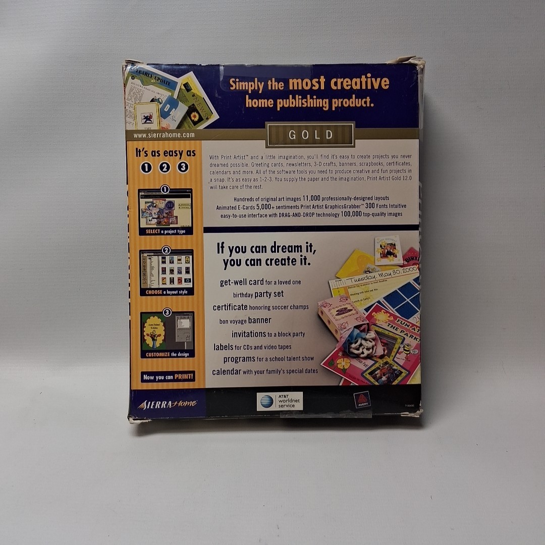 Sierra Print Artist Gold Vintage Computer Software Home Windows 95 Mac
