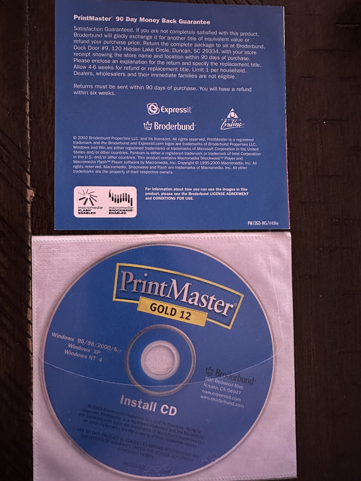 Broderbund PrintMaster Gold 12 WINDOWS 95 98 2000 XP NT 4