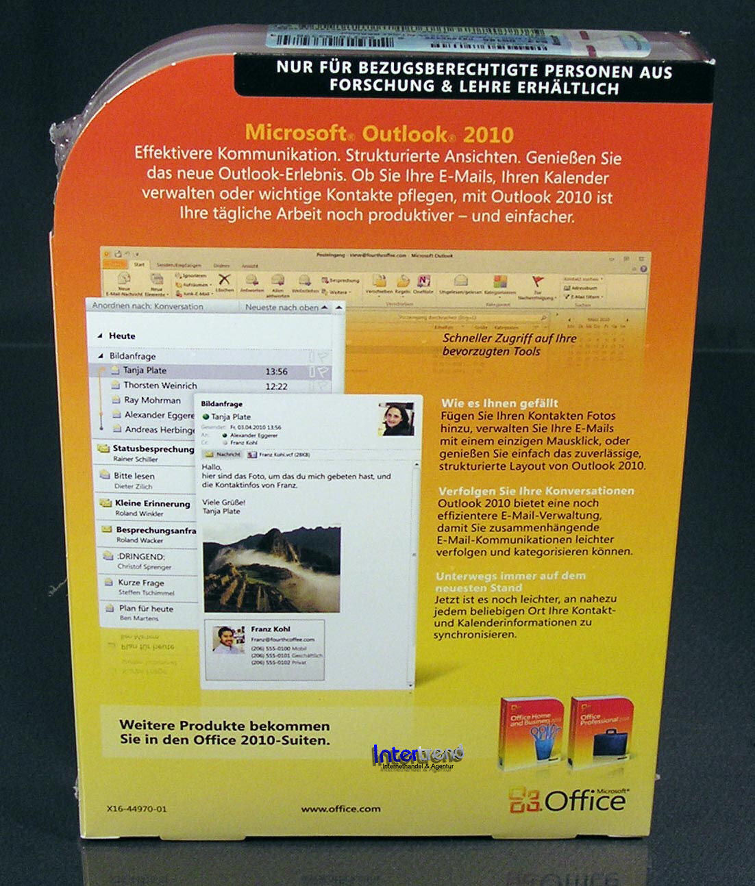 Microsoft Office Outlook 2010 Full Version Box + CD EDU + Second Installation Original Packaging