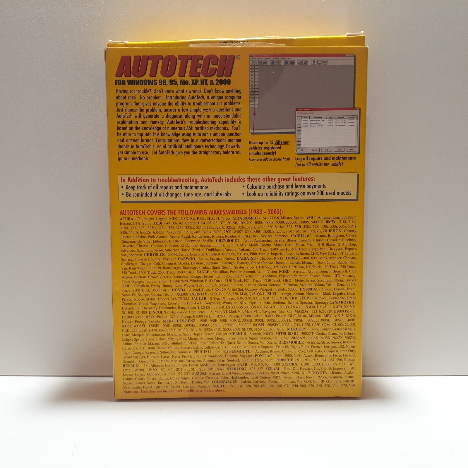 Autotech Software CD-Rom For PC Windows 98, 95, XP, 2000