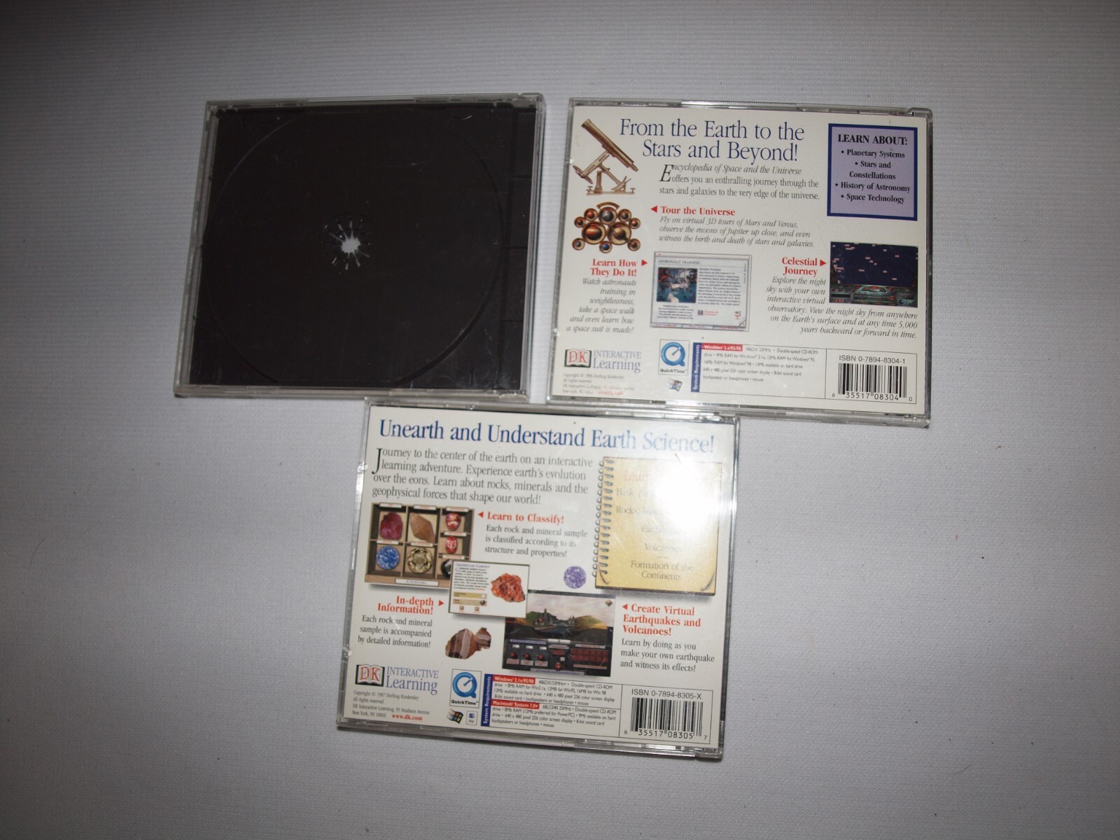 DK Encyclopedia of Space & the Universe &Earth Quest & Smithsonian’s America PC