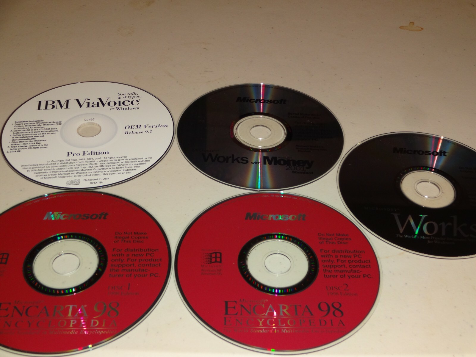 PC CD-Rom Lot of 5 Microsoft & Asst Utilities WIN95 See Pictures