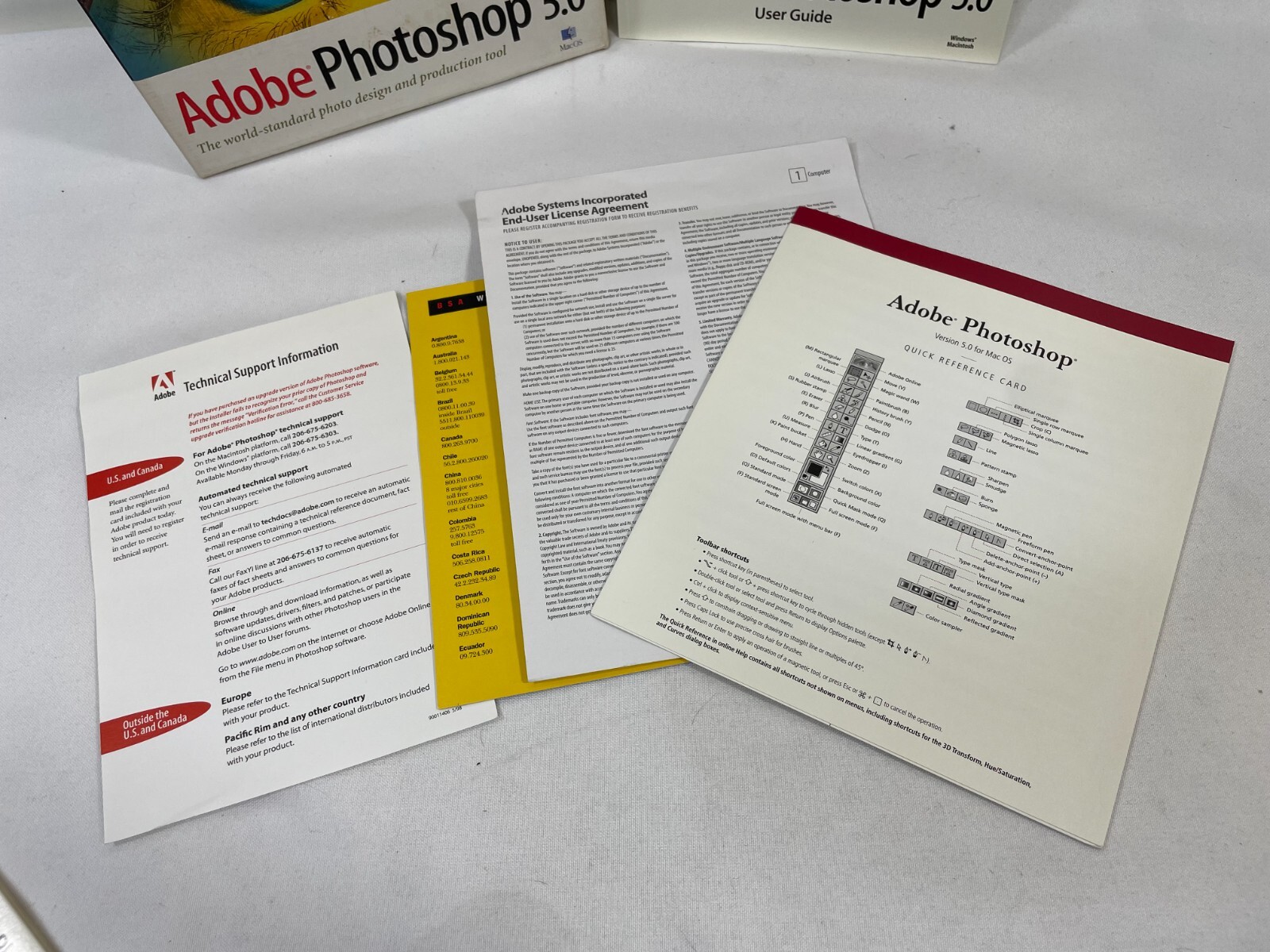 Vintage 1998 Adobe Photoshop 5.0 UPGRADE Apple Mac Macintosh CD-ROM Software