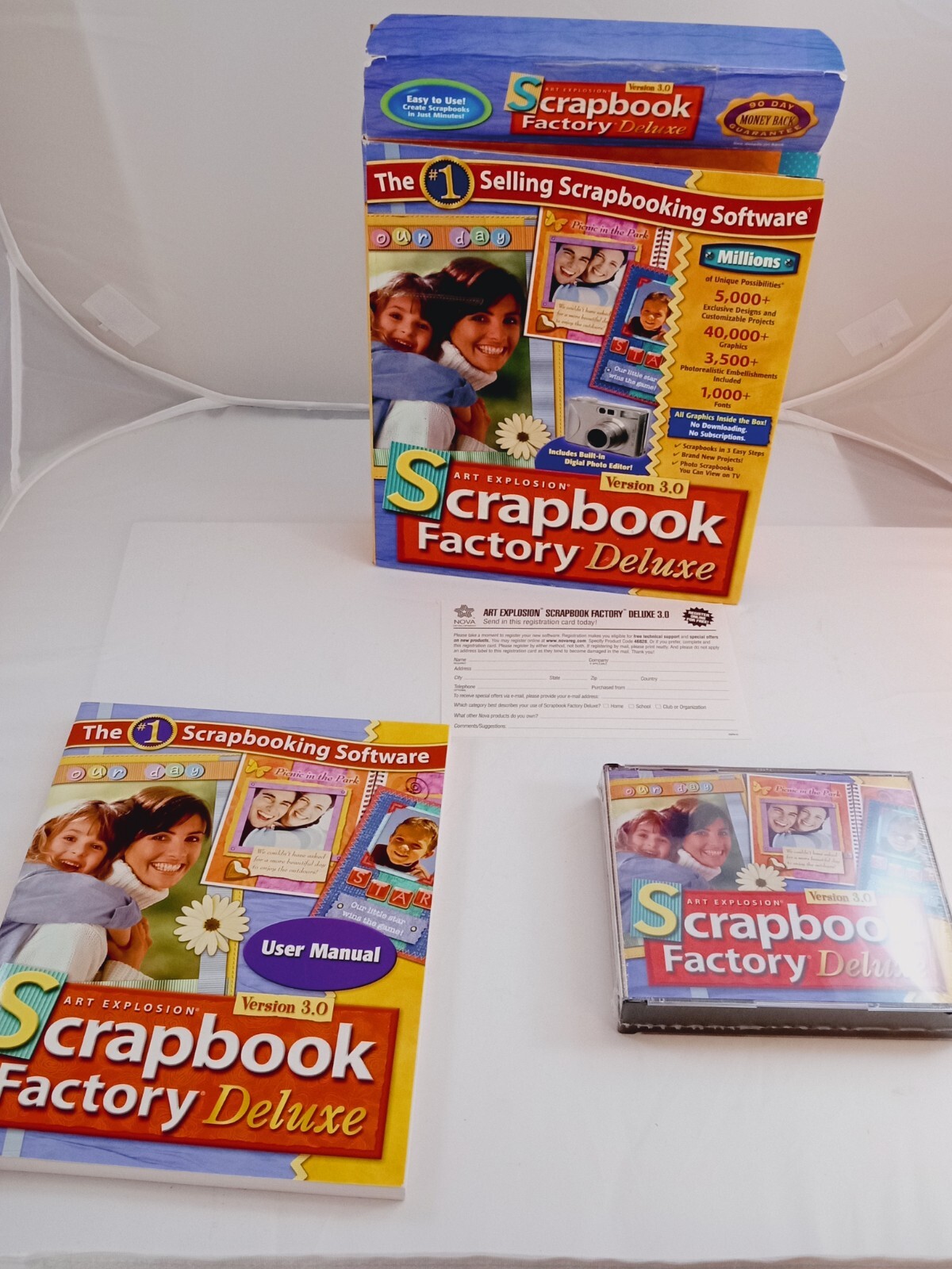 Art Explosion Scrapbook Factory Deluxe version 3.0 CD-ROM 4 Disc set 📸