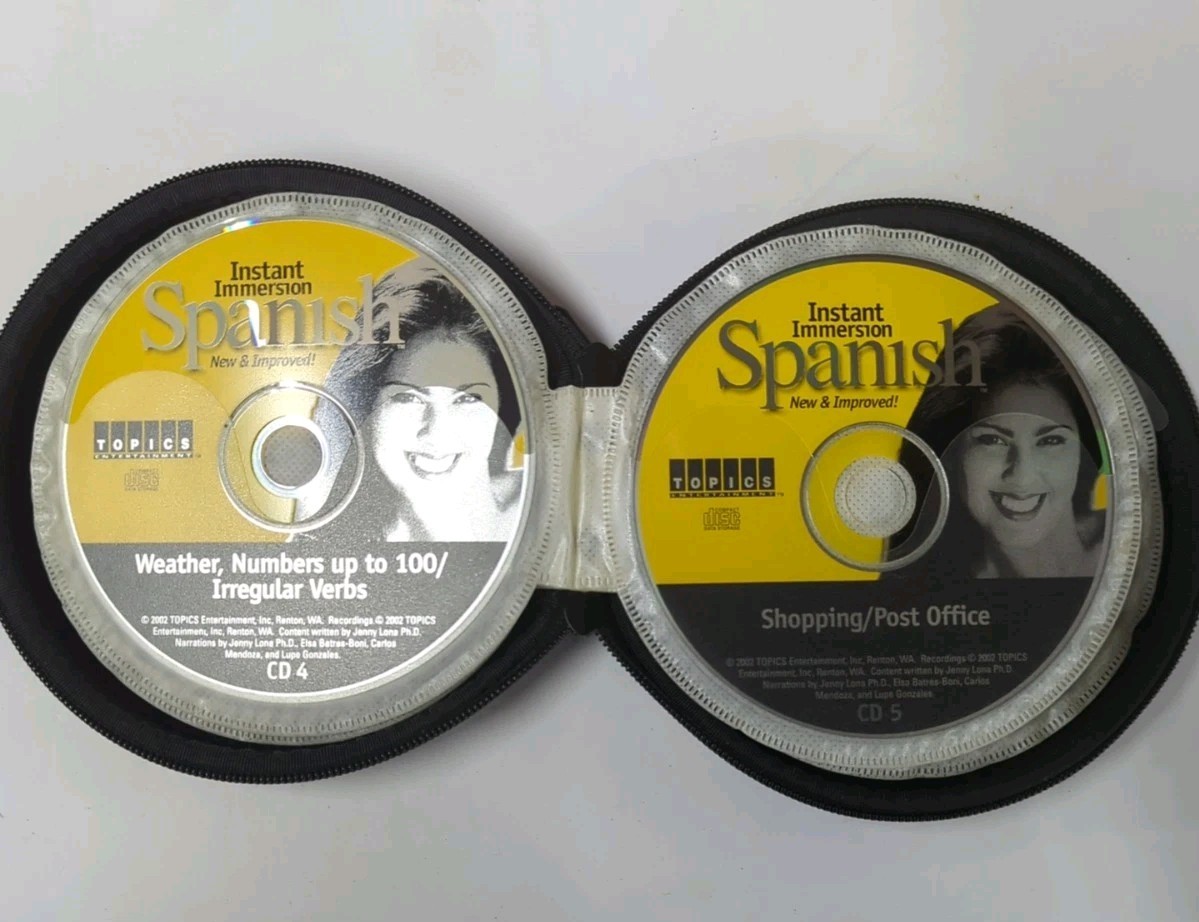 Learn Spanish Topics Entertainment Instant Immersion Spanish – 8 CD’s w/ Case