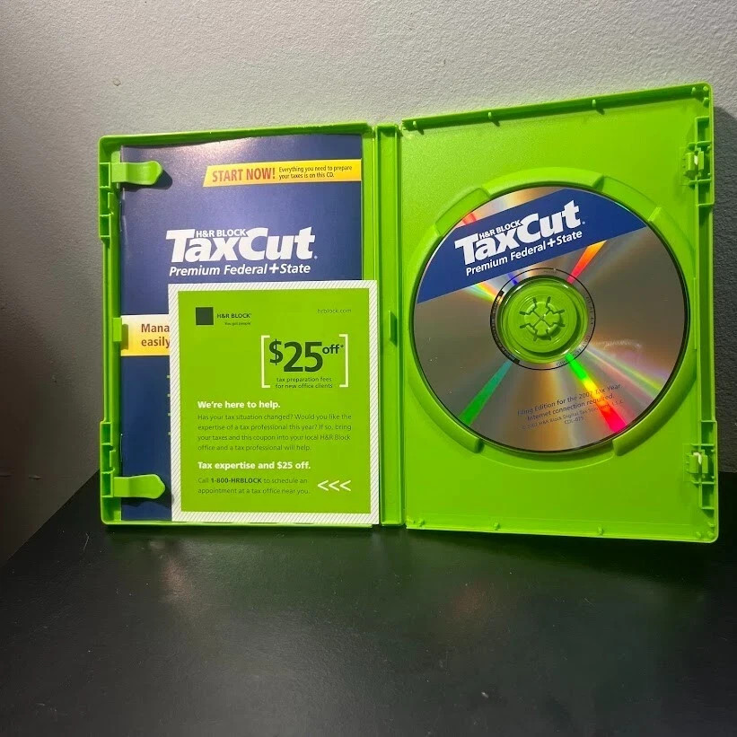 2007 H&R Block Tax Cut Premium Federal & State Taxes CD