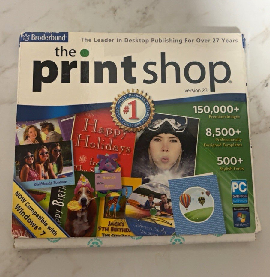 Broderbund The Print Shop Version 23 Desktop Publishing DVD for Windows 7